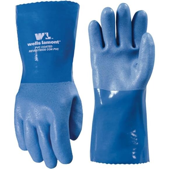 Heavy Duty PVC Coated Work Gloves | Liquid/Chemical, Abrasion & Cut Resistant - Picture 1 of 6